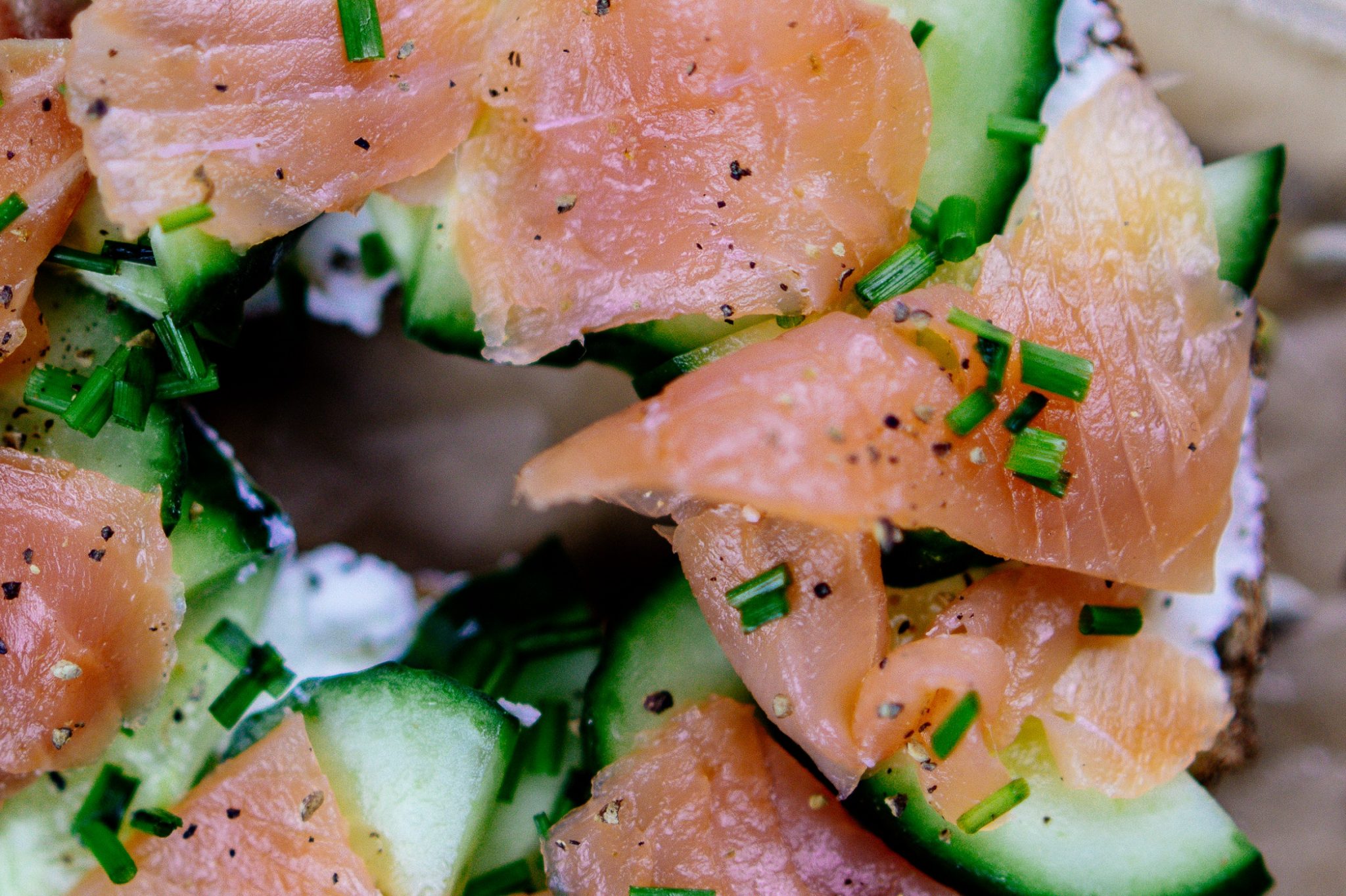 Lachsbagel Low Carb Bagel Lachs Gurke